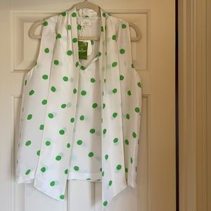 NWT Kate Spade Silk Scarf Shirt